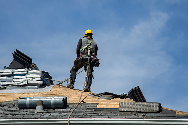 Professional Roofing technician working in Madera, PA